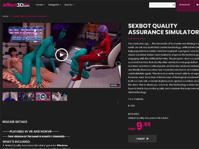 Sexbot Quality Assurance Simulator